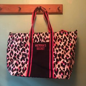 NWT Victorias Secret Leopard Print Tote Bag